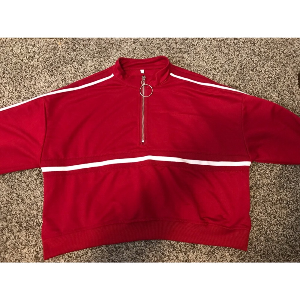 Cropped Long Sleeved Half Zip